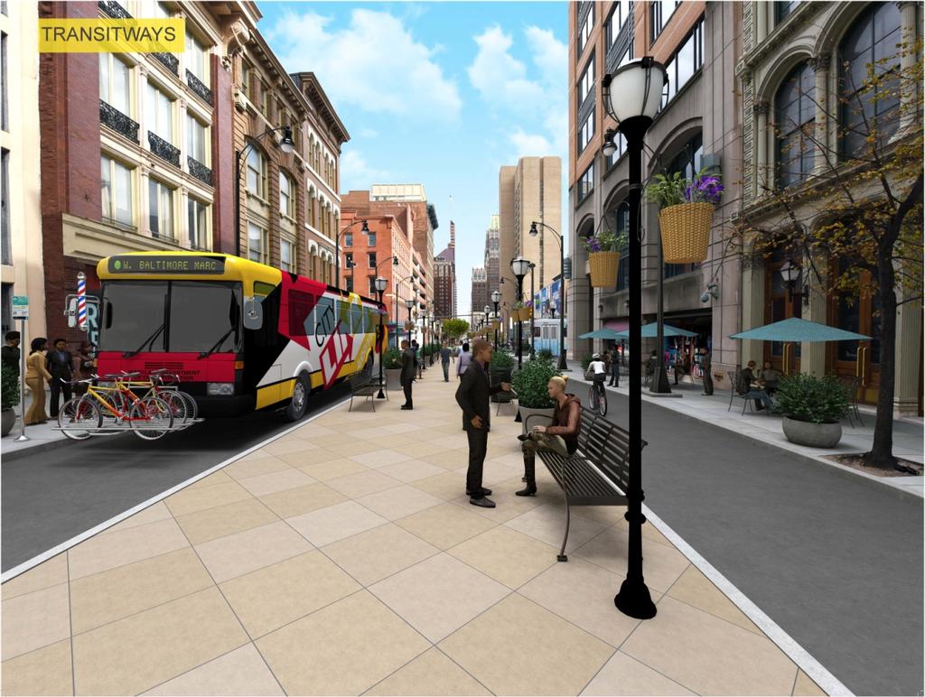 Transitways Capital funding in partnership with Baltimore City to support construction of north-south and