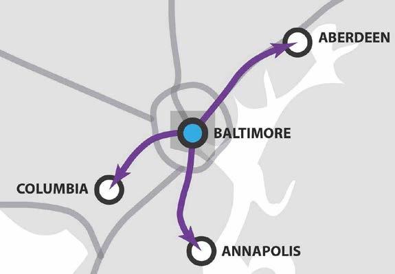 Island New service between Baltimore and Columbia/Howard County Expanded Sunday hours on MTA Light Rail Enhances