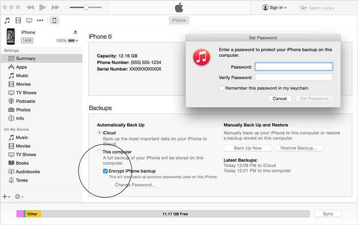 " If your iphone backups are usually encrypted in itunes, you may get this prompt when you try to restore itunes