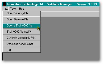 NV9 USB Manual Set Section 3 38 Once the dataset file is saved, unzip the file and you can then start the process to update the NV9 USB validator by connecting the USB cable and starting the