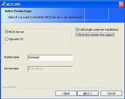 Installation 3.2 Installing PC as MCIS server Click "Next >" to continue. 2. The target folder in which "MCIS DNC" will be installed is displayed in the next window. 3. If you want to change the storage location, click the "Change.