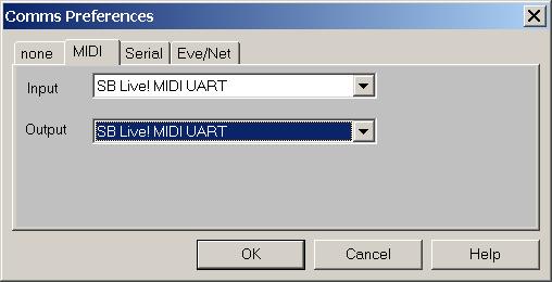 Configuring MIDI To configure Routing to use MIDI, you only have to set up two parameters as shown above.