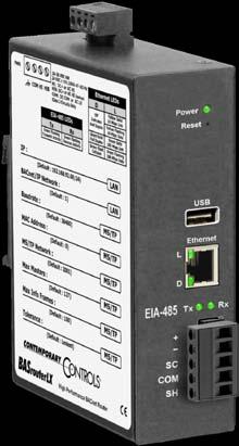 BASrouterLX High-Performance BACnet Router The BASrouterLX is housed in a metal case that mounts on 35-mm DIN-rail and it is powered from a 24 VAC/VDC (± 10%) source.