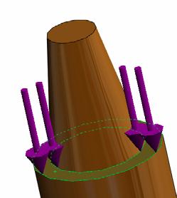 Lesson 1: Basic Functionality of SolidWorks Simulation Step 4: Applying Loads We will apply a 500 lb force normal to the face shown in the figure.