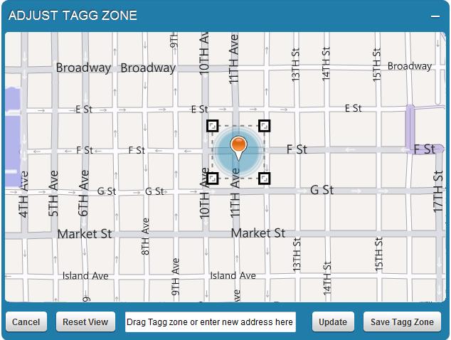 HOW TO READ YOUR TAGG MAP Adjust the Tagg Zone You can adjust your Tagg zone at any time.