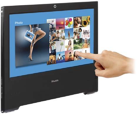 All-in-one Touchscreen Barebone PC The Shuttle X50V3 Barebone is an all-in-one PC boasting a 39.6cm (15.6-inch) touchscreen LCD powered by Intel's dual core Atom processor D2700.