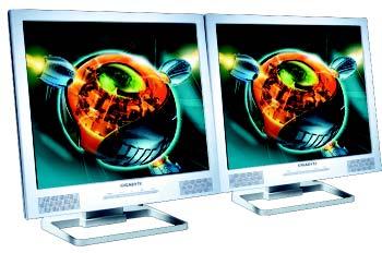 Only use one display (Single) The same on both display (Clone) Configured independently from each other (Dualview) As one large horizontal desktop (Horizontal span) (Note) As one large vertical