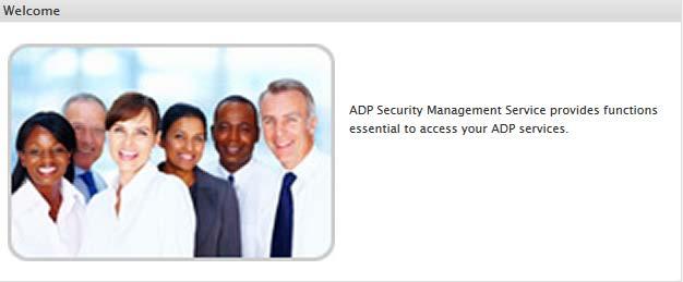 3 Member will be directed to a new page that will welcome them to ADP Security