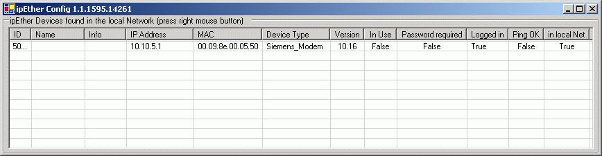 Setting Ethernet-modems with the configuration tool All modems are factory pre-set on delivery; this setting must be adapted to the individual applications.