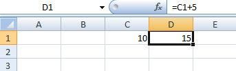 You can also use a combination of constants and cell references in a formula.