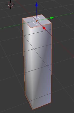 The RIGD object in edit mode Since the base of the tower is circular, I want to match the shape by creating an octagon.