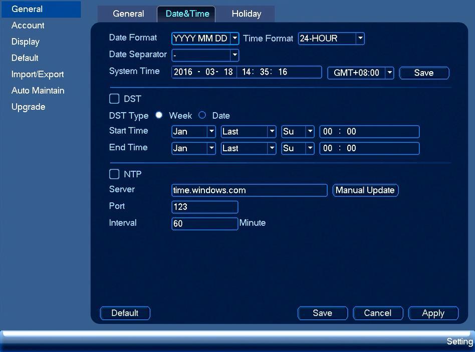 Figure 4-364 4.13.3 Holiday Please refer to chapter 4.7.6 for detailed information. 4.14 Device Maintenance and Manager 4.14.1 System Info 4.14.1.1 Version From main menu->info->system->version, you can go to version interface.