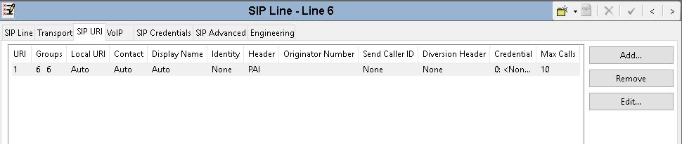 The screen is updated as shown below. Select the VoIP tab. For Codec Selection, select Custom and select the applicable G.