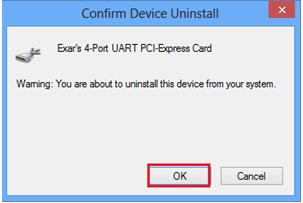 message, please only click OK to uninstall the software driver. 6.