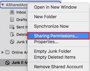 For Mac. As an owner, right click your resource account and select Sharing Permissions 2.