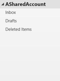 In this example, you ll notice that only the Inbox, Drafts, and Deleted Items folder are visible, and other folders such as Junk E-mail and Outbox are missing.