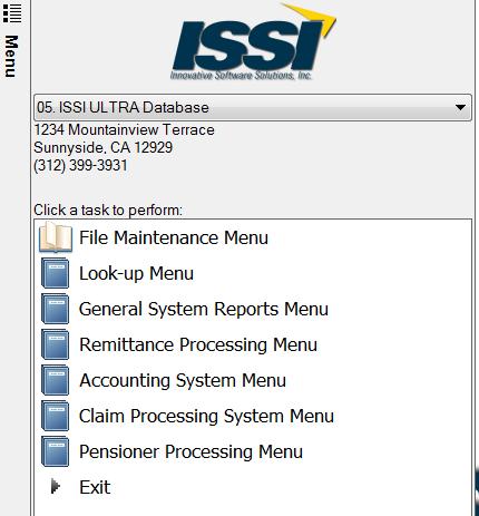 Exiting & Updating ISSI ULTRA Correctly When preparing to leave the ISSI ULTRA system, be sure to do so properly. First, make sure all Primary Windows are closed.