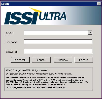 General Navigation Topics Logging In There is a specific process to enter the ISSI ULTRA system. Be sure to check your letter case when entering your User ID and Password.