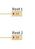 By clicking on Detailed help in the Context Help window, you will learn that the square root function will output NaN (not a number) for negative input unless it is wired to accept a complex number.