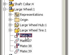 Wheel item list and locate the Mate
