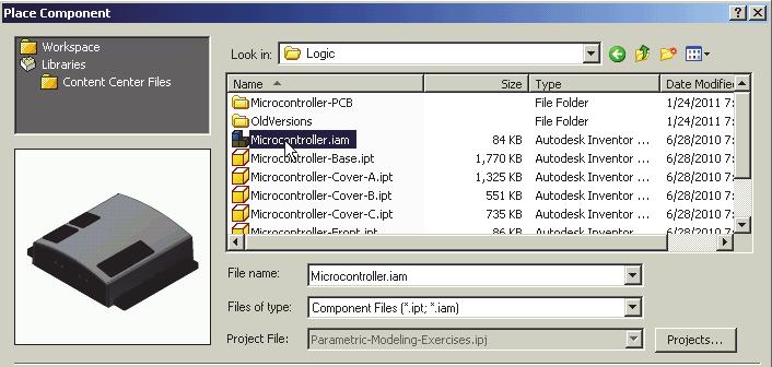Select the VEX Microcontroller assembly in the list window.