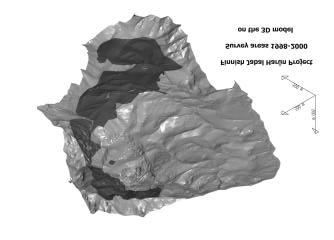 These were too small-scale to be used and a larger scale map was needed. This was achieved using the aerial photographs to measure a DTM (digital terrain model).