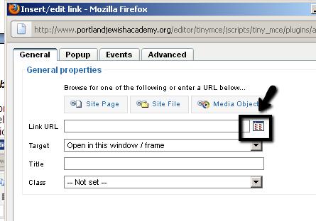 Embed a Document on Your FinalSite Page, Continued: >Click on the BROWSE button: >The BROWSE