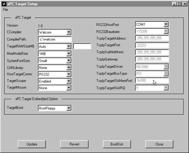 5 Environment Reference Changing Environment Properties with Graphical Interface xpc Target lets you define and change environment properties.