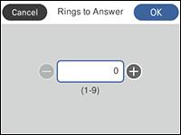 3. Select General Settings. 4. Scroll down and select Fax Settings. 5. Select Basic Settings. 6. Select Rings to Answer. 7.
