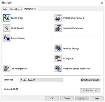 Changing the Language of the Printer Software Screens Parent topic: Printing with Windows Changing the Language of the Printer Software Screens You can change the language used on the Windows printer