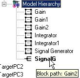 3 Signals and Parameters e Re-expand the Model Hierarchy node to see the labeled signals. To view the block path for a labeled signal, hover over the labeled signal.