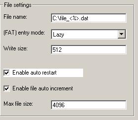 Signal Tracing 7 Select the Enable auto restart check box. The Enable file auto increment check box is enabled. 8 Select the Enable file auto increment check box.