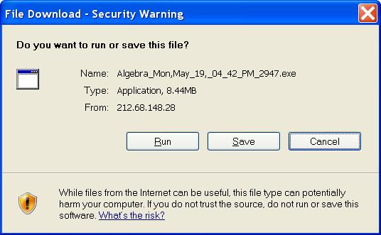 The appearance of the dialog box differs, depending on the security defined for the server (for example, see Figure 7).