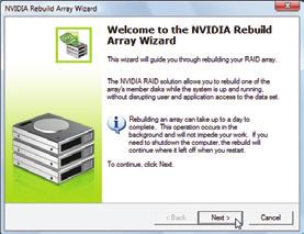 Rebuilding an Array: Rebuilding is the process of restoring data to a hard drive from