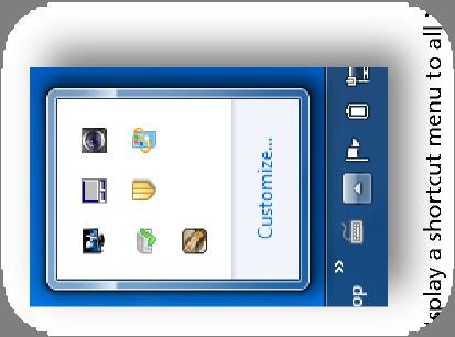 Drag and drop the Kcast icon from the panel to the System tray. Panel Right click the Kcast icon in the system tray to display a shortcut menu to all Kcast features.