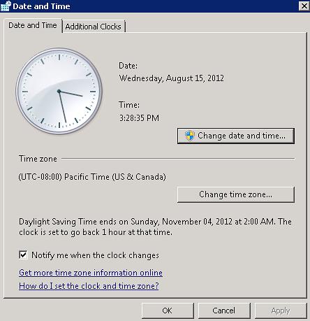 Installation Installing the Utility Node 23 17. The current date and time is shown.