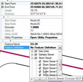 Change a pipe feature definition: Select one of the pipes in plan space. Open Quick Properties 3.