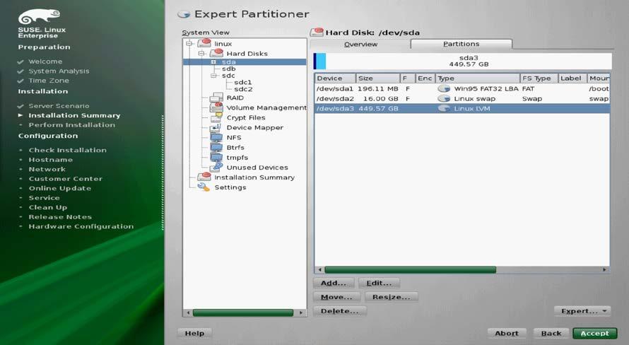 5. After successfully partitioning the first disk, use Expert > Clone