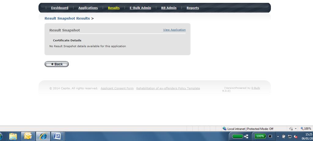 Section D Screen Shot 18 As the Registered Body/Employer does not receive a copy of a completed DBS certificate, we