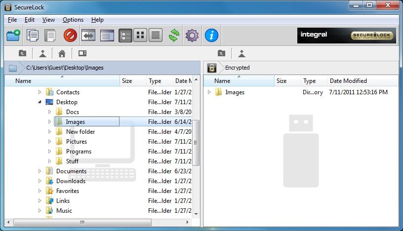 You can navigate through your encrypted files if you are using Windows Explorer.