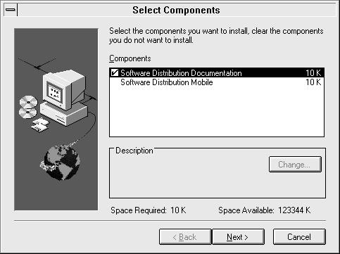 Upgrading TME 10 Software Distribution for Windows NT computer now. After you choose, select Finish. The reinstallation process is complete.