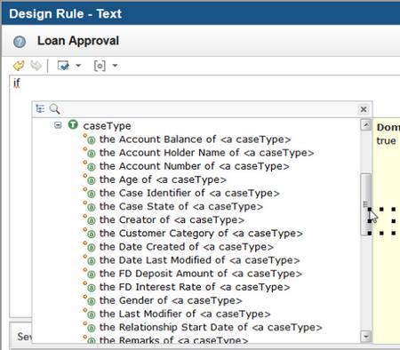 For a text-based Rule, clicking on the rule name brings up the text-based editor for authoring the rule. While the editor is open, other interfaces to the solution are inaccessible.