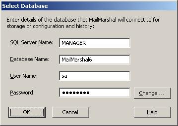 0 SMTP database (MailMarshal6), and the credentials for accessing the database. 21.