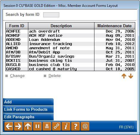 GETTING STARTED: CONFIGURING ACCOUNT FORMS Configure Misc. Member Account Forms (Tool #261) This is the starting point for all of the steps necessary to configure a Member Account Form.