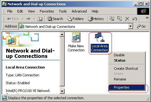 In the Control Panel, double-click on Network and Dial-up Connections.