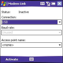 Note: If neither icon appears, you cannot use your device as a modem with Sprint PCS Connection Manager. 3. On your smart device press Start and select Programs. 4. Select Modem Link. 5.