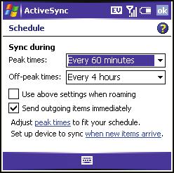 Setting a Sync Schedule With an Exchange Server Before You Begin: Set up an Exchange Server email account. See Setting Up an Exchange Server Account on page 141.