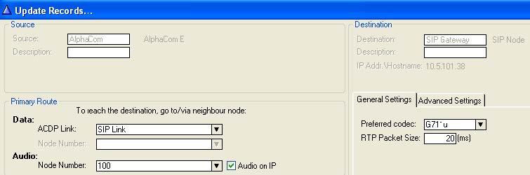Note: If the AlphaCom is configured with a SIP Registar node in addition to the SIP Trunk node, the SIP Register node must have a lower node number than the SIP Trunk node. 2.3.