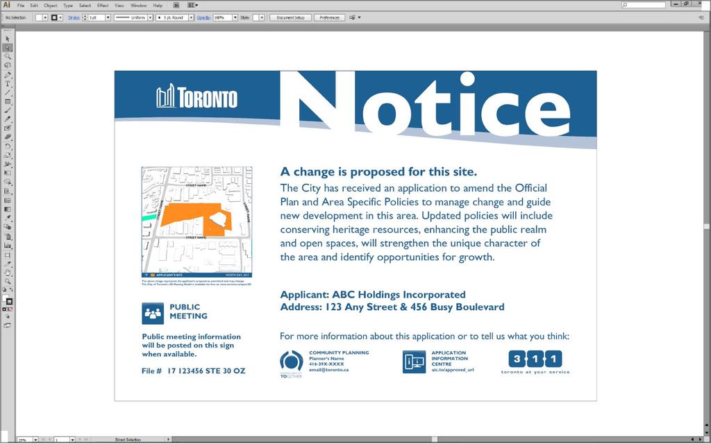 You are now ready to place your image into the Notice Sign design file in Illustrator.