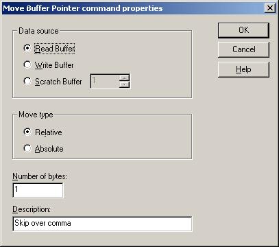 121 9. 9. If users expected values to be separated by a comma space, then they would have entered 2 in Number of bytes. Now the read buffer pointer points to the first byte of value 2.